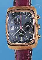 KELEK Armbandchronograph, Schweiz um 1974, Metall hartverg., Edelst.-Boden geschr., sei- nerzeit eine der kleinsten Automatikchronogra-phenwerke m. ...
