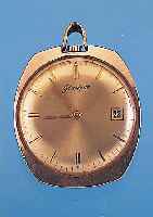 GLASHÜTTE Taschenuhr, Ref.-Nr. 3562, Deutschland um 1963, Metall rotverg. ber., Zentralsek., Datum, Basiskal. 69,1, Ringunr., Flachspir., ...