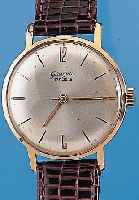 GLASHÜTTE Herrenarmbanduhr, Ref.-Nr. 161208,Deutschland um 1965, Metall m. GG-Auflage, Edelst.-Boden gedr., 17 St., Handaufzug Kal. 70,1, ...