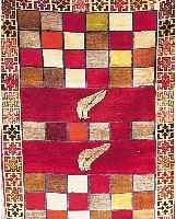 Schuli Gabbeh, Persien, 170 x 115cm, , EHZ 3Wolle auf Wolle , ca.40 Jahre