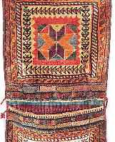 Gabbeh Doppeltasche, Persien, ca.100 x 48cm, , EHZ 2, Wolle auf Wolle, ca.70 Jahre