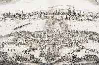 Konvolut von 3 Blatt Kupferstiche Köln, 1.) Kupferstich aus Th. Europ., Ga Köln, von M. Merian, mit kleiner Quetschfalte mittig, 26 x 35 cm; 2.) ...