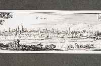 Konvolut von 2 Blatt Kupferstiche von Offen- burg und Umgebung, 1.) Kupferstich M. Merian, Ga Offenburg, ohne sichtbaren Mittel- bug, 10 x ...