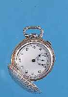 TALIS Watch Co. Taschenuhr Modell Golfball, Ref.-Nr. 102537, Schweiz/USA um 1940, Silber, Emailbl., kl. Sek., Brückenankerwerk vern., 15 St., ...
