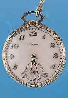 MOVADO Herrentaschenuhr Lepine, Ref.-Nr. 45536, Schweiz um 1928, GG 585/000, Einschalen-geh. m. aufgedr. Glasr., Innengeh. Messing vern., vers. ...