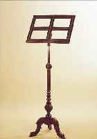 NOTENSTäNDER, UM 1880/90, HöHENVERSTELLBAR, BUCHE NUßBAUMFARBEN, REICH GESCHNITZT UND GEDRECHSELT, H. 147 CM