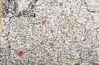 Konvolut von 6 Blatt Nürnberg, 1.) Kolor. Kupferstichk. v. Seutter, ca. 1740, TerritoriiS. Rom. Imp. Lib. Civitatis Norimbergensis, sehr gut ...