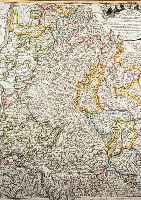 Konvolut von 11 Blatt mit Ansichten von Frei- burg und Umgebung, 1.) Altkolor. Kupfer- stichk. v. Homann, ca. l1718, Breisgau Imp. Caes. Carolo ...