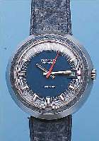 MIREXAL HERRENARMBANDUHR ELECTRONIC, REF.-NR. C750487, SCHWEIZ UM 1970, MASSIV EDELSTAHL, BOD. AUFGEDR., BEI FERT.-STELL. WASSERG., ...