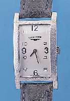 LONGINES HERRENARMBANDUHR, REF.-NR. 7348-6, SCHWEIZ UM 1972, EDELST., RECT.-FORM, BODEN GEDR., LüNETTE NACH REP. MATT. U. NACHVERCHR.,BLATT ...