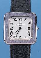 BEAUME & MERCIER HERRENARMBANDUHR, REF.-NR. 1725/675338, SCHWEIZ UM 1970, EDELST. TEILW. POL., TEILW. MATT., CARREE-ARONDEE-FORM, BODENGEDR., GEH. ...