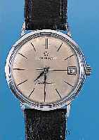 ETERNA MATIC Herrenarmbanduhr, flache Ausf.-Modell Centenaire, Edelstahl, Bod. aufgedr., vers. Blatt altersb. fleck., 21 St., Kal. 1439U, ...