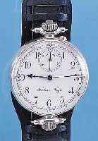 PAWEL BURE CHRONOGRAPHEN-TASCHENUHRWERK, AUF KD.-WUNSCH IM NEUTR. ZWEIT-SILBERGEH., BOD. U. GLASR. AUFGEDR., BEIDS. VERGL., WERK INCL. PERF. ...