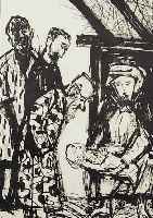 Dix, Otto,  5 Lithographien, Käthe Vogt Verlag Berlin, Matthäus Evangelium, aus dem Buch Nr. 987 entnommen, ...