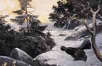 ARNOLD, WOLF, * 1899 CHEMNITZ, GEHöRTE ZUM CHEMNITZER KüNSTLERKREIS UND LEHRTE DORT AUCH,BALZENDER AUERHAHN IM WINTERWALD, MISCHTECHNIKAUF ...
