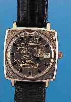 GUB Armbanduhr, 20 Jahre NVA, Ref.-Nr. 503199, Deutschland um 1970, Metall hartverg.,Edelst.-Boden gedr., gepr. Zifferbl. m. Dar- stellung der ...