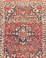 BIDJAR,PERSIEN CA 96 X 60 CM. EHZ 3-4.FLOR WOLLE.CA 50 JAHRE.