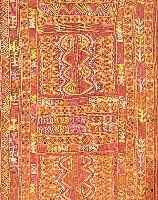 Stikerei Syrien ca 250 x 74 cm. Ehz 4 Flor Wolle.um 1920.Wolle/Wolle.