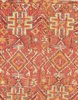 KELIM, FINNLAND, 132 X 125CM, EHZ 4 WOLLE AUF WOLLE, UM 1920, SELTEN