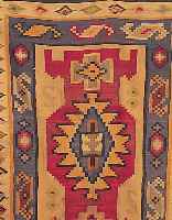 NAVAHO DECKE, 215 X 158CM, EHZ 4 WOLLE AUF JUTE, UM 1900