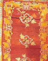 TIBETER, 162 X 81CM, EHZ 3 WOLLE AUF WOLLE, UM 1930, SCHLAFTEPPICH