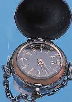DAMENANHäNGEUHR, BRüN. STAHLGEH. IN KUGELFORM INCL. ANHäNGEKETTE, SCHWARZ. EMAIL- BL. FEIN HAARR., SCHWEIZ. ZYL.-WERK VERG., SIGN. ...
