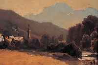 SEIDEL, AUGUST, GEB. 1820 MüNCHEN, SCHüLER DER MüNCHENER AKADEMIE, WERKE IN MEHREREN MUSEEN, HIER: IN DER RAMSAU, ÖL/MALKARTON, LI. U. ...