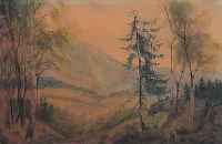 WEBER, WILLI, GEB., 1895 LUDWIGSHAFEN, LANDSCHAFT IM PFäLZER WALD, AQUARELL/PAPIER, LI. U. SIGN., CA. 37 X 53 CM, U.GL., R.