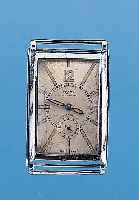 WYHLER Herrenarmbanduhr Mimomatic, Ref.-Nr. 143, Schweiz um 1933, Nickel-Chrom-Geh., Rect.-Form, doppelter Boden, Unterteil zur Energie-übertragung ...
