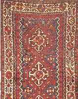 CHAMSEH, PERSIEN, 140 X 76CM, EHZ 4 WOLLE AUF WOLLE, UM 1925