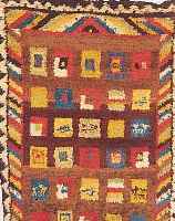 GABBEH, PERSIEN, 183 X 133CM, EHZ 2 WOLLE AUF WOLLE, UM 1950