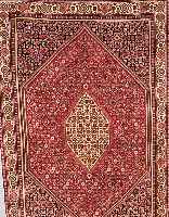 BIDJAR,PERSIEN CA 192 X 129 CM. FLOR WOLLE. EHZ 1-2-.CA 5 JAHRE.