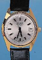 GLASHÜTTE HERRENARMBANDUHR SPEZIMATIC, REF.-NR. 75/734, DEUTSCHLAND UM 1974, METALL HART- VERG., EDELST.-BODEN GEDR., 26 ST., ZENTRAL- ROTOR, ...