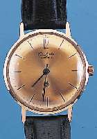 GLASHÜTTE HERRENARMBANDUHR GüTEUHR, REF.-NR.619274, DEUTSCHLAND UM 1967, METALL ROSEVERG.,EDELST.-BODEN GEDR., 17 ST., HANDAUFZ., VERG. ...