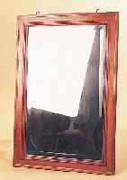 WANDSPIEGEL, DEUTSCH, UM 1900/20, EICHE MASSIV, GESCHLIFFENES SPIEGELGLAS, 108 X 75 CM