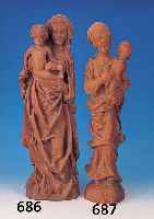 HOLZSKULPTUR, NACH ALTEM VORBILD DER UTRECHTERMADONNA VON 1750, AUS 200 JAHRE ALTER EICHE GESCHNITZT, H. CA. 73 CM