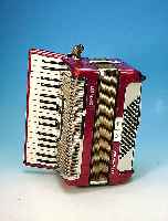 Akkordeon, Hohner, 50/60er Jahre, in Lederkoffer, Maße ca. 38.5 x 39 cm, min. Alterssp.