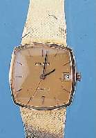 CONDOR HERRENGOLDBANDUHR QUARTZ, DEUTSCHLAND/FRANKREICH UM 1985, GG 585/000 INCL. GG-MILA-NAISEBAND, BODEN GEDR., L. CA. 19 CM, GOLD- GEW. CA. 49 ...