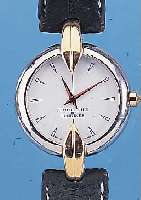 LONGINES DAMENARMBANDUHR RODOLPHE, REF.-NR. 843177, SCHWEIZ UM 1992, EDELST. POL., KRONE U. BANDANST. HARTVERG., ORIG.-LEDERB., MINE- RALFLACHGL., ...
