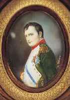 MINIATURMALEREI, FRANKREICH, UM 1900, SIGN. DELAROCHE, PORTRäT DES NAPOLEON BONAPARTE, GOUACHE AUF ELFENBEIN, IM OVAL CA. 8 ...