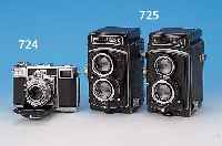 ZEISS IKON CONTESSA, (533/24) MIT TESSAR, 45MM 1:2.8 IN SYNCHRO-COMPUR MX SYNC.; MIT LEDERTASCHE; ZUSTAND 3F