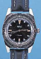 GRUEN HERRENARMBANDUHR MODELL PRECISION, REF.-NR. 510RSS, SCHWEIZ/FRANKREICH UM 1964, EDELST., BODEN GESCHR., TAUCHERDESIGN, LüNETTEBEIDS. ...