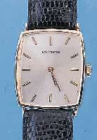 LONGINES HERRENARMBANDUHR, REF.-NR. 177494, SCHWEIZ/USA UM 1965, GG 585/000, BODEN GEDR., LEDERB. NEU, VERS. BLATT M. AUFGEL. GOLDSTD.- ZEICHEN, ...