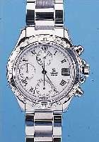 SCHWARZ ETIENNE ARMBAND-CHRONOGRAPH ROUTEMASTER, REF.-NR. 941501, SCHWEIZ UM 1997, EDELSTAHL INCL. EDELST.-BAND POL., TEILW. ...