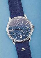 MAURICE LACROIX HERRENARMBANDUHR, REF.-NR. 11577/697, SCHWEIZ UM 1997, EDELST. POL., AUTOMATIK M. ZENTRALSEK. U. DAT., BEIDS. ...