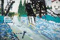 Monogrammist ATB, Hochgezogene Kanalbrücke, Öl/Lwd., monogr. (ligiert), 100 x 120 cm