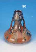 DOPPELHENKELVASE, ENTWRUF PETER BEHRENS UM 1904-06, SOG. NEU-KERAMIK, HöHR-GRENZ- HAUSEN, LAUFGLASUR, H. 21 CM, UNGEMARKT, IN DER LIT. ...