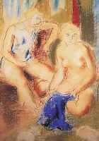 GAIGER, MIKLOS, JOBBAGYI, SZENTGOTTHARD 1892- 1959 BUDAPEST, ZWEI JUNGE FRAUEN, PASTELL- KREIDE AUF PAPIER, LI. U. SIGN. UND DAT. 1930,CA. 68 X 50 ...