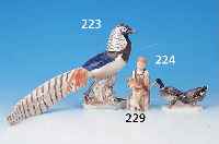 PORZELLANFIGUR, BING & GRöHNDAHL, 30ER JAHRE, FASAN, BUNT STAFFIERT, H. 19 CM, L. CA. 31 CM