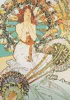 MUCHA, ALPHONSE, FARBLITHOGRAPHIE, EDITION GALIERIE DU CENTRE, MOURLOT PARIS 1986, NUM. 232/350, VON JIRI MUCHA HANDSIGN., CA. 57,5 X ...